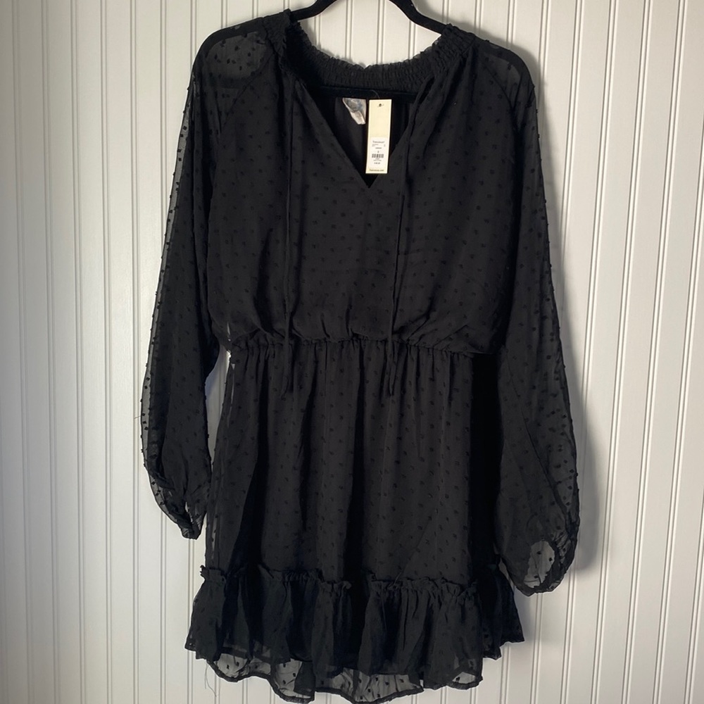 NWT black long sleeve dress